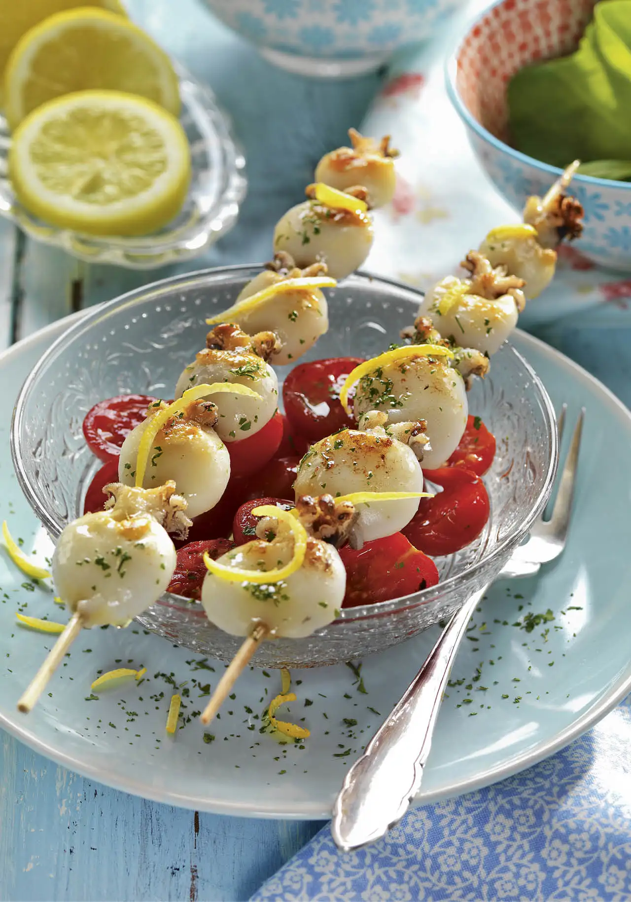 recetas con sepia brochetas