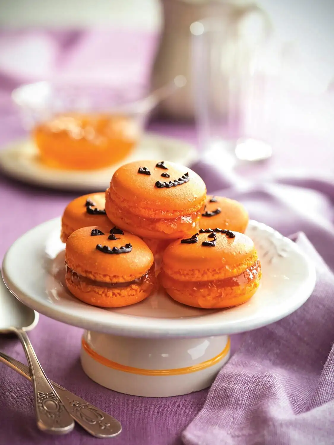 recetas de halloween macarons de mermelada