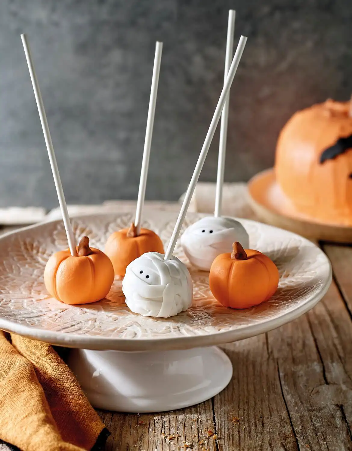 recetas halloween cakepops calabaza y momia