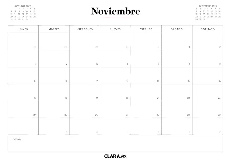 Noviembre calendario 2025 imprimir jpg gratis descargar