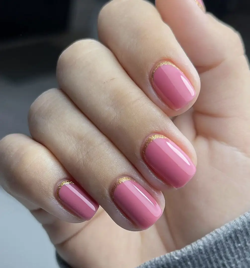 Uñas rosas para otoño