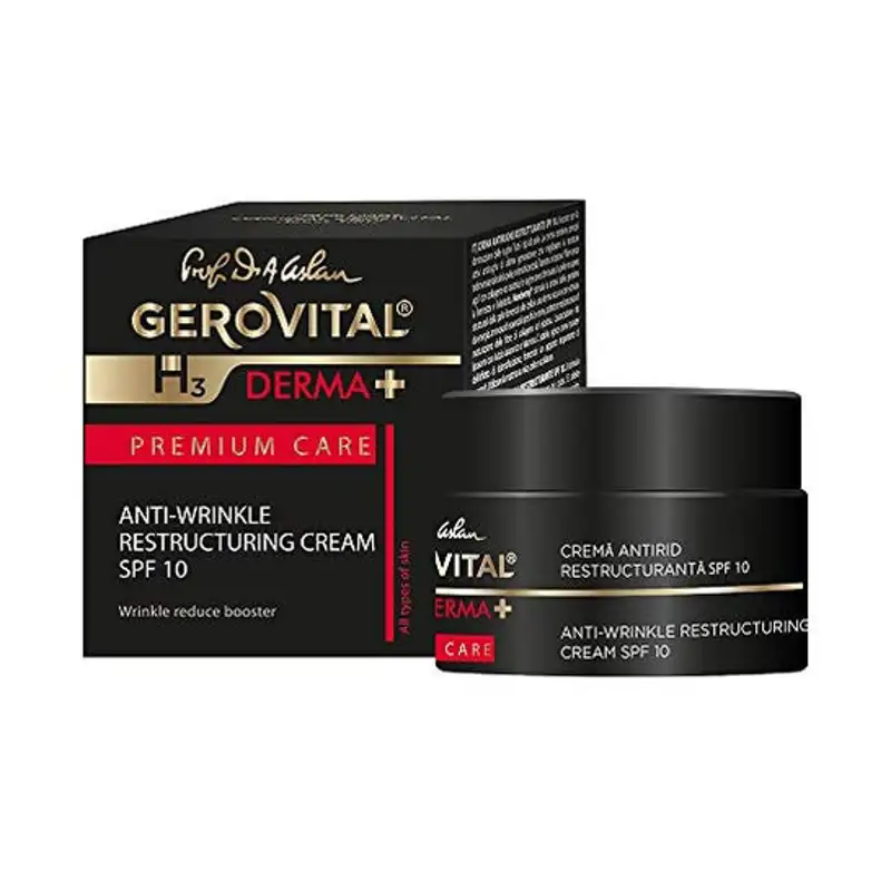 cremas para combatir la flacidez de la cara  Gerovital H3 Crema Antiarrugas Reestructurante SPF10