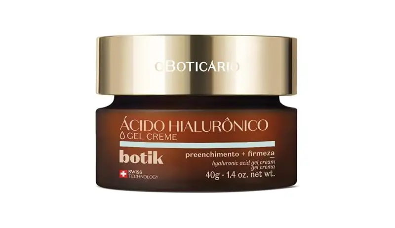 cremas para combatir la flacidez de la cara  O Boticário Botik Gel Crema Facial con Ácido Hialurónico 