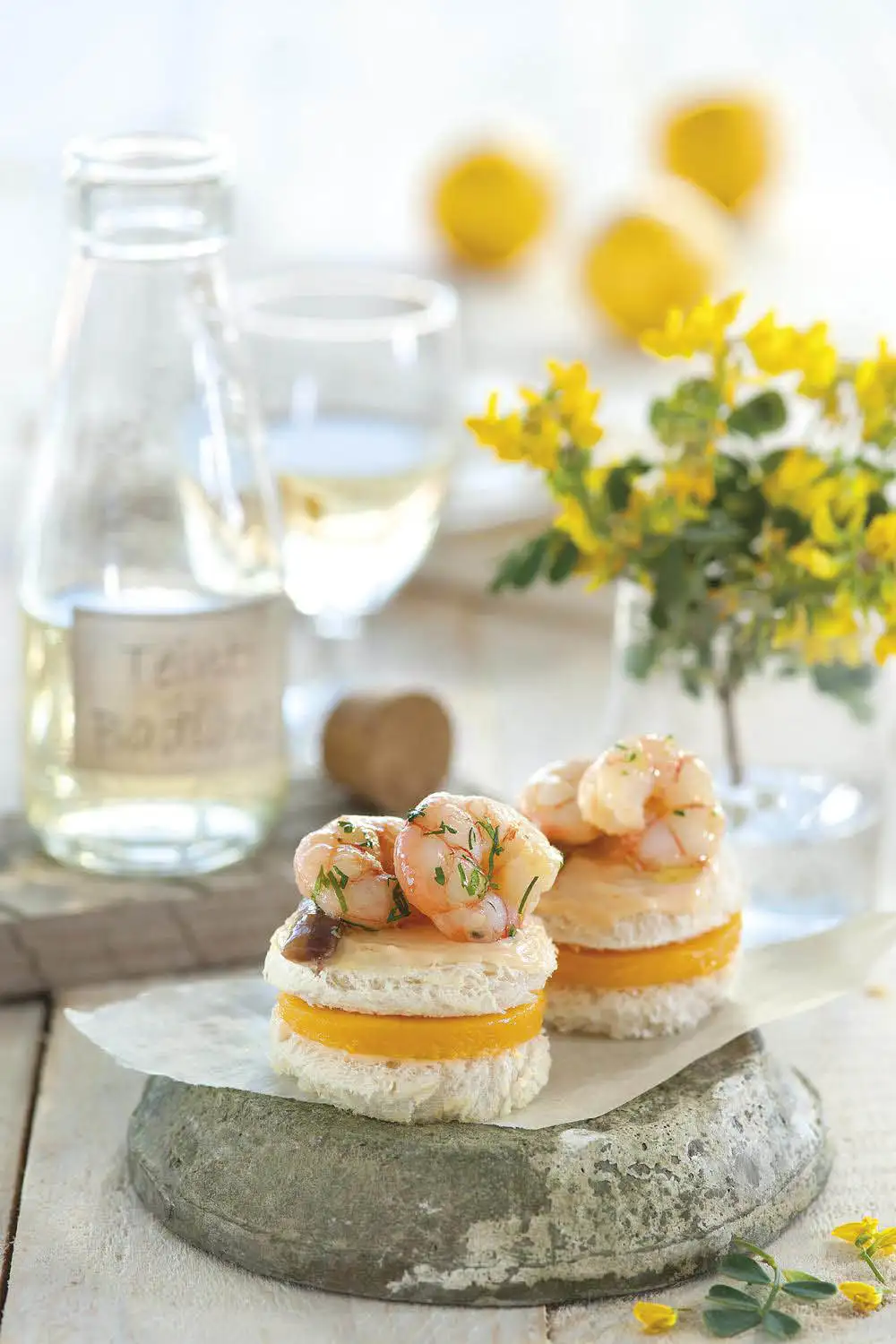 aperitivos faciles rapidos canapes mango gambas