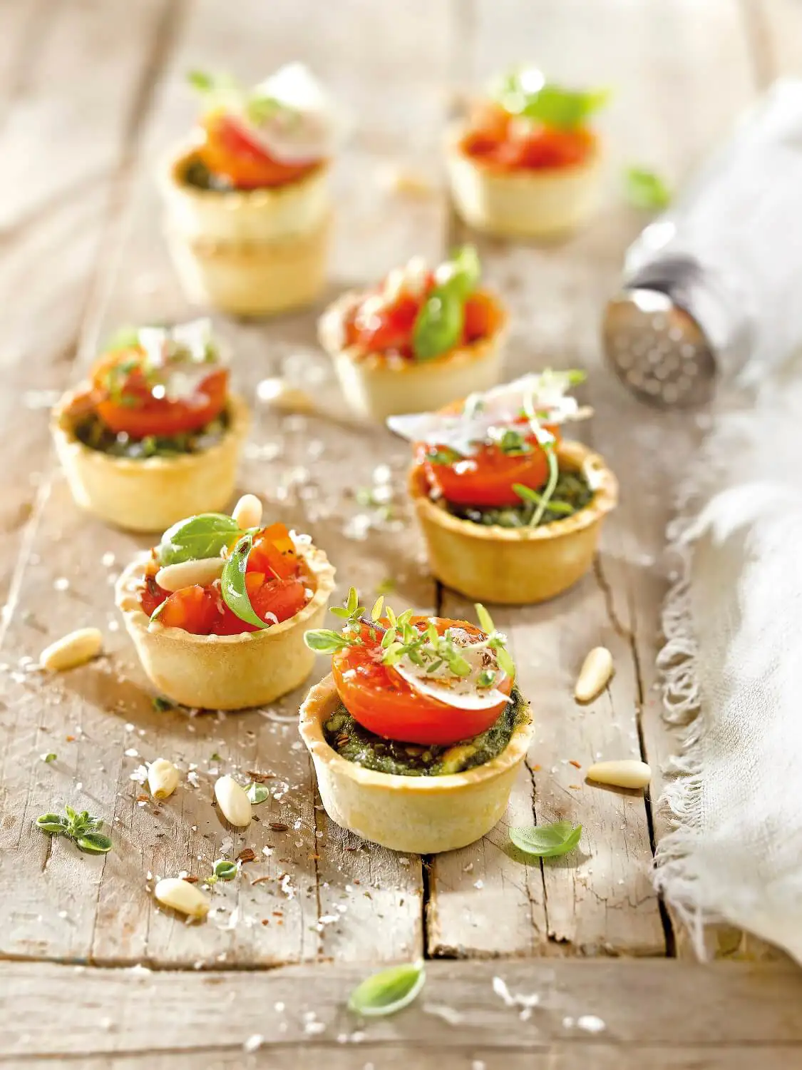 canapes para nochevieja tartaletas de pesto