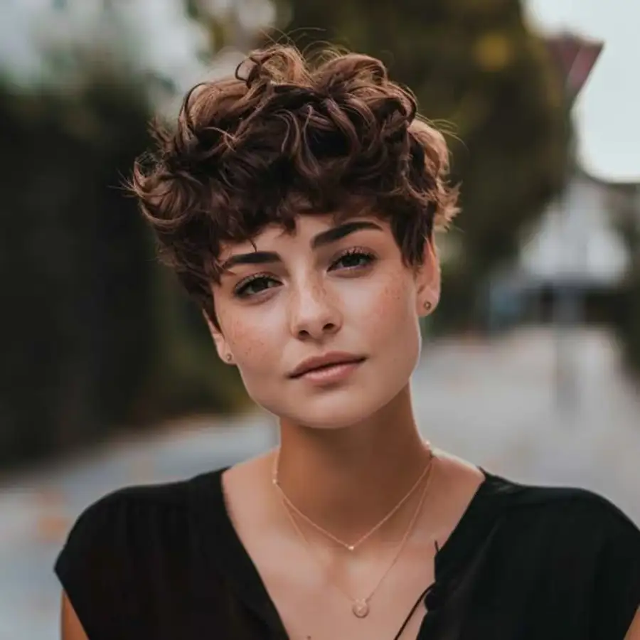 De melena XL a curly pixie: una mujer rejuvenece con el corte de pelo rizado que define el rizo y se mantiene casi solo