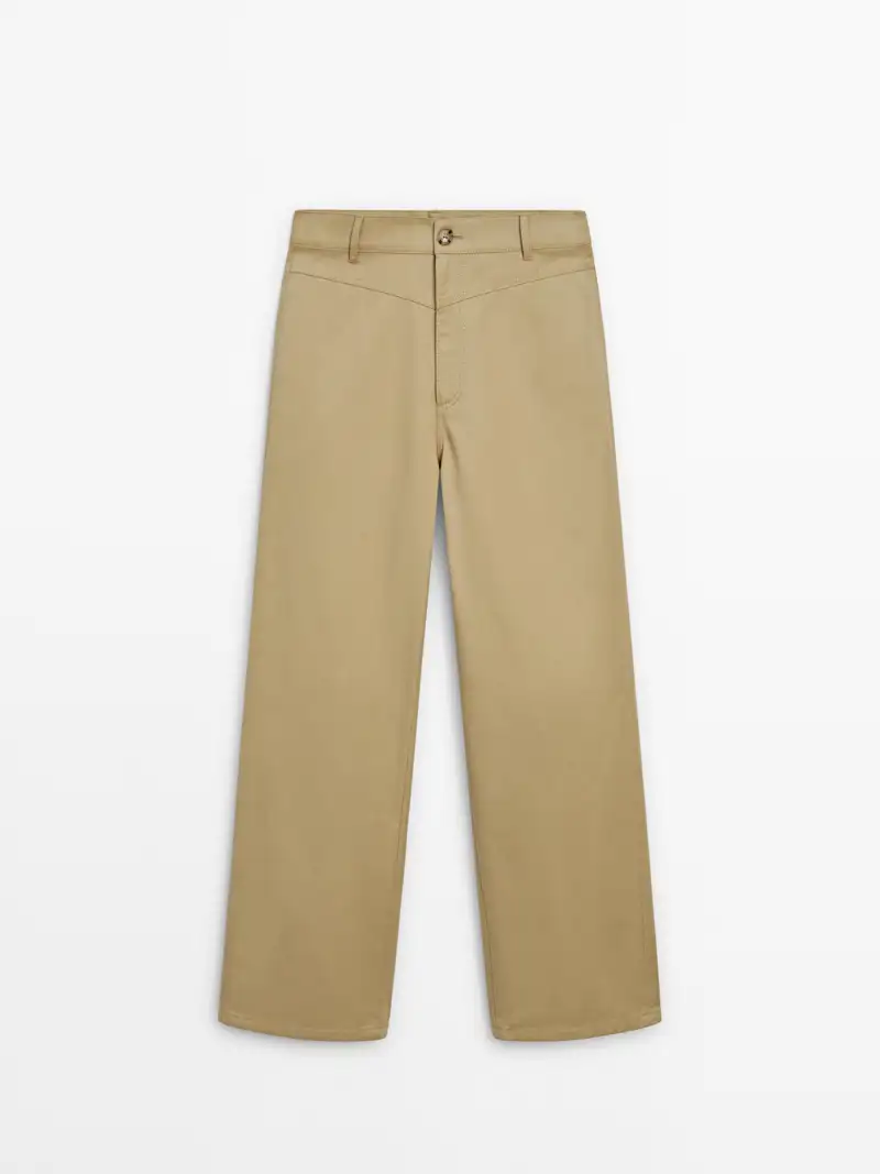 Pantalones holgados Massimo Dutti cropped