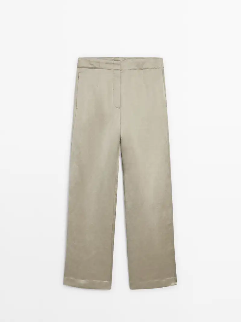 Pantalones holgados Massimo Dutti fluido