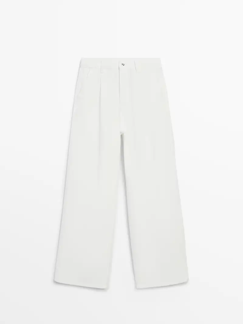 Pantalones holgados Massimo Dutti wide leg