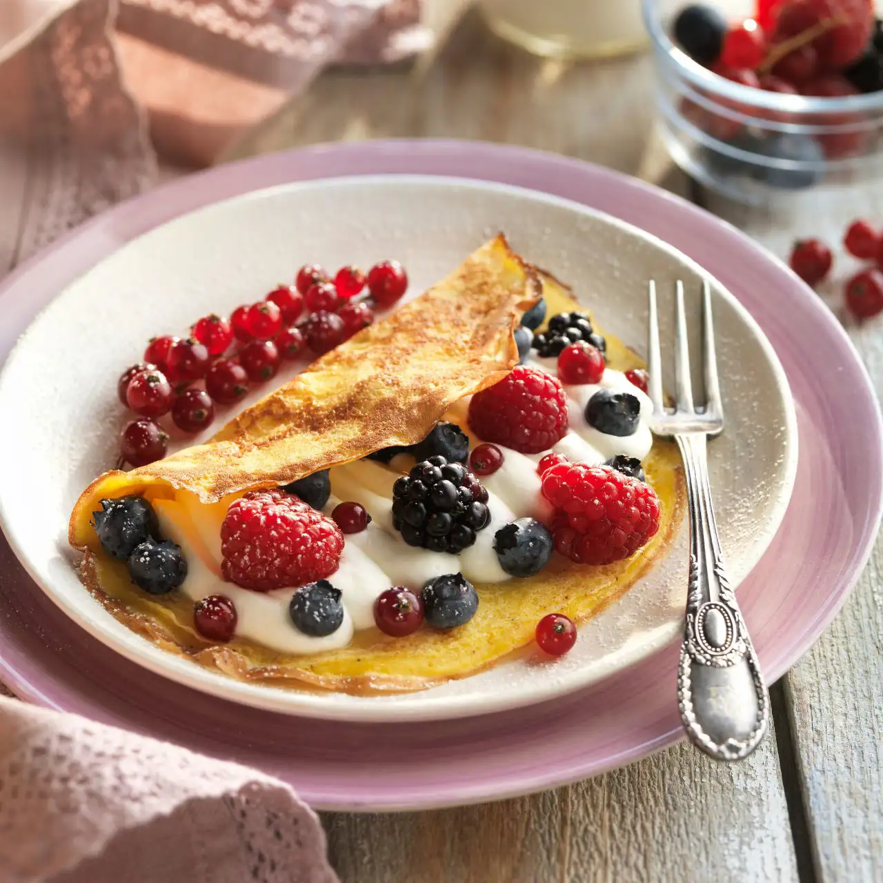 desayunos sin pan crep frutos rojos