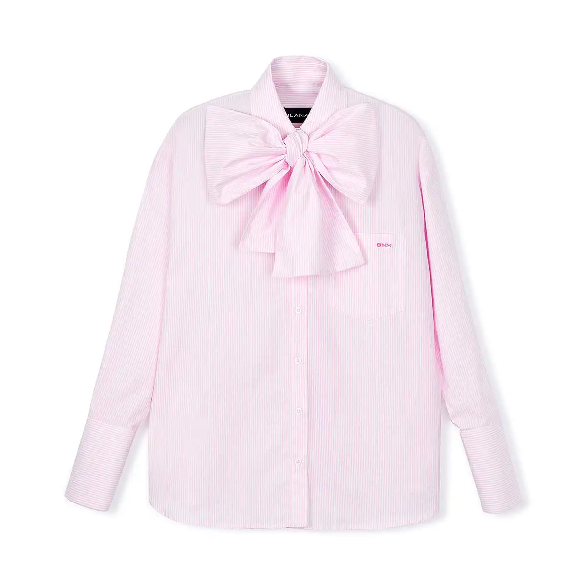 Camisa rosa con lazada