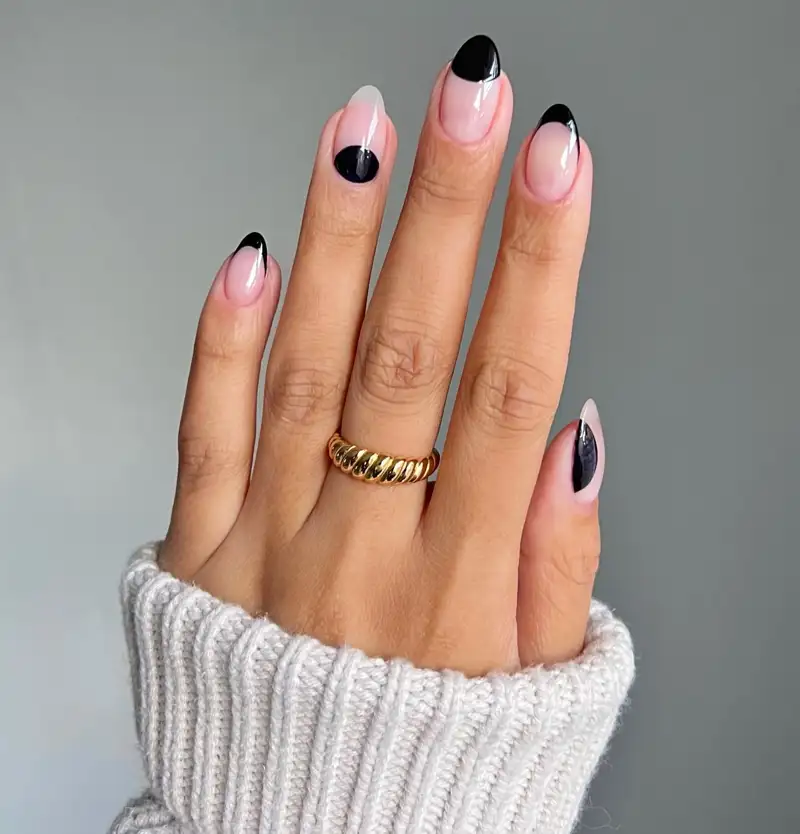 Uñas decoradas negras: multiposición