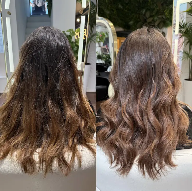 Mechas para disimular las canas en cabello oscuro 