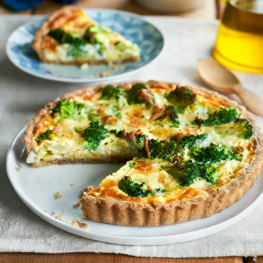 pastel quiche brocoli