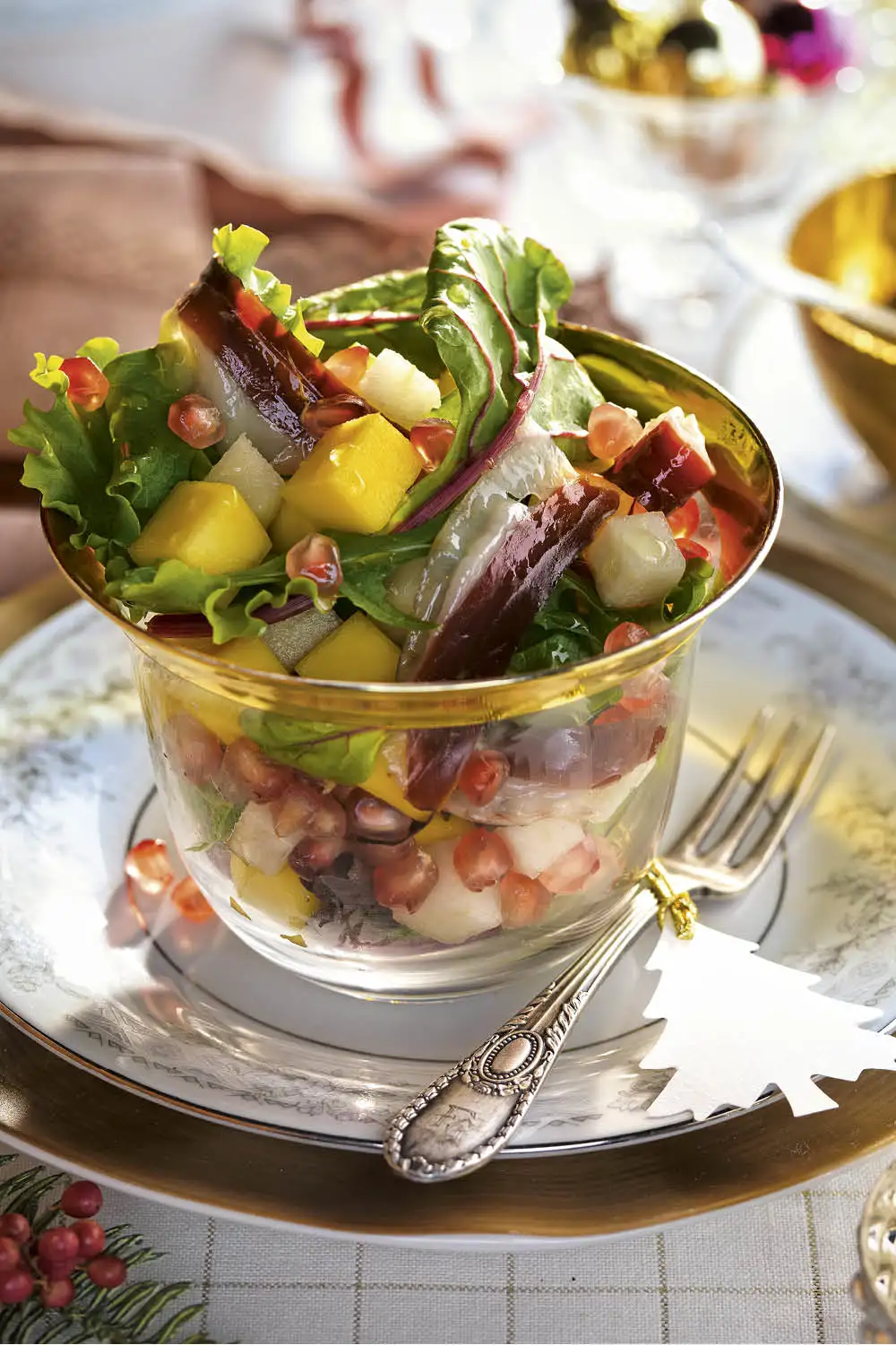 ensalada jamon frutas