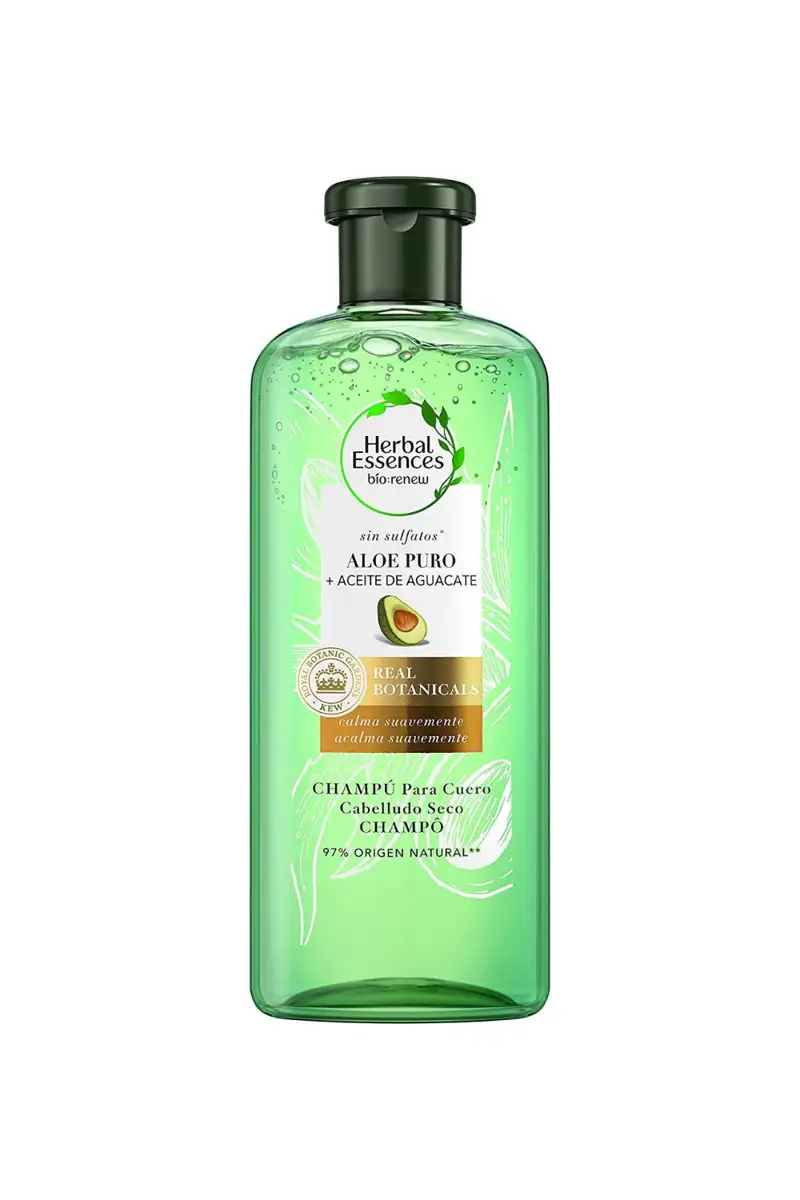 Herbal Essences - Champú bio, 0% sulfatos, con aloe & agua, 380 ml