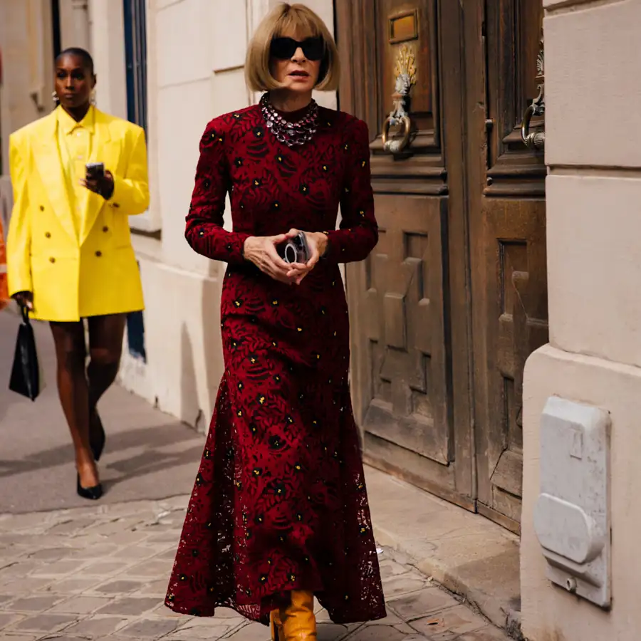 anna wintour vestido camisero botas 04