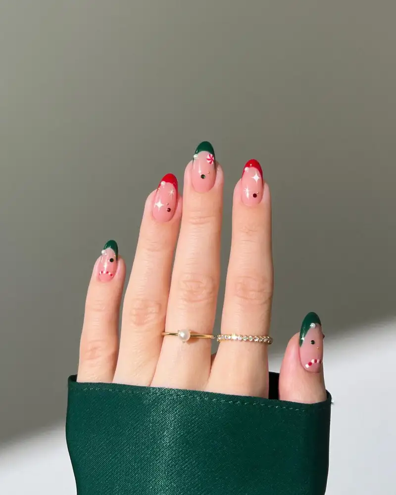 Uñas decoradas de Navidad