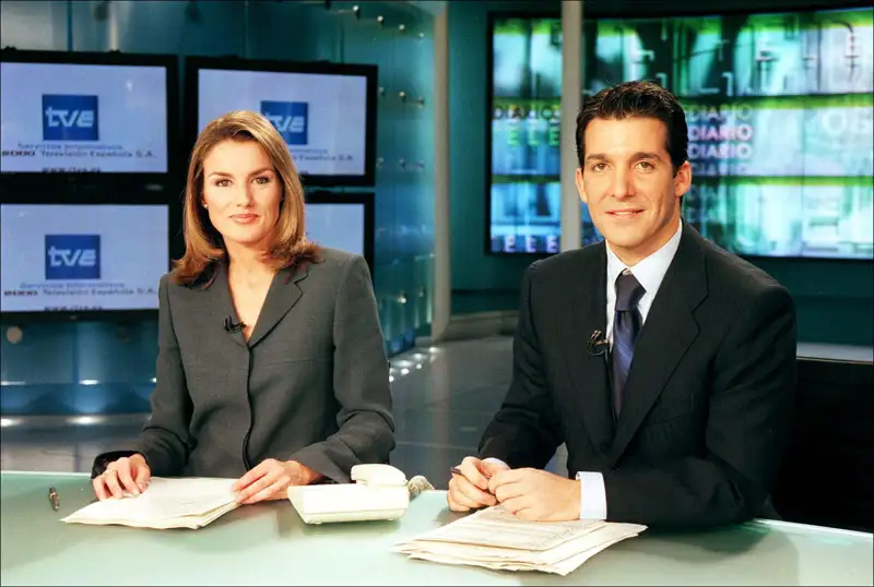 Letizia presentando el Telediario