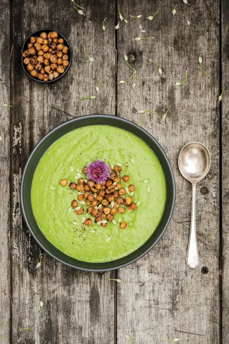 Crema verduras verde