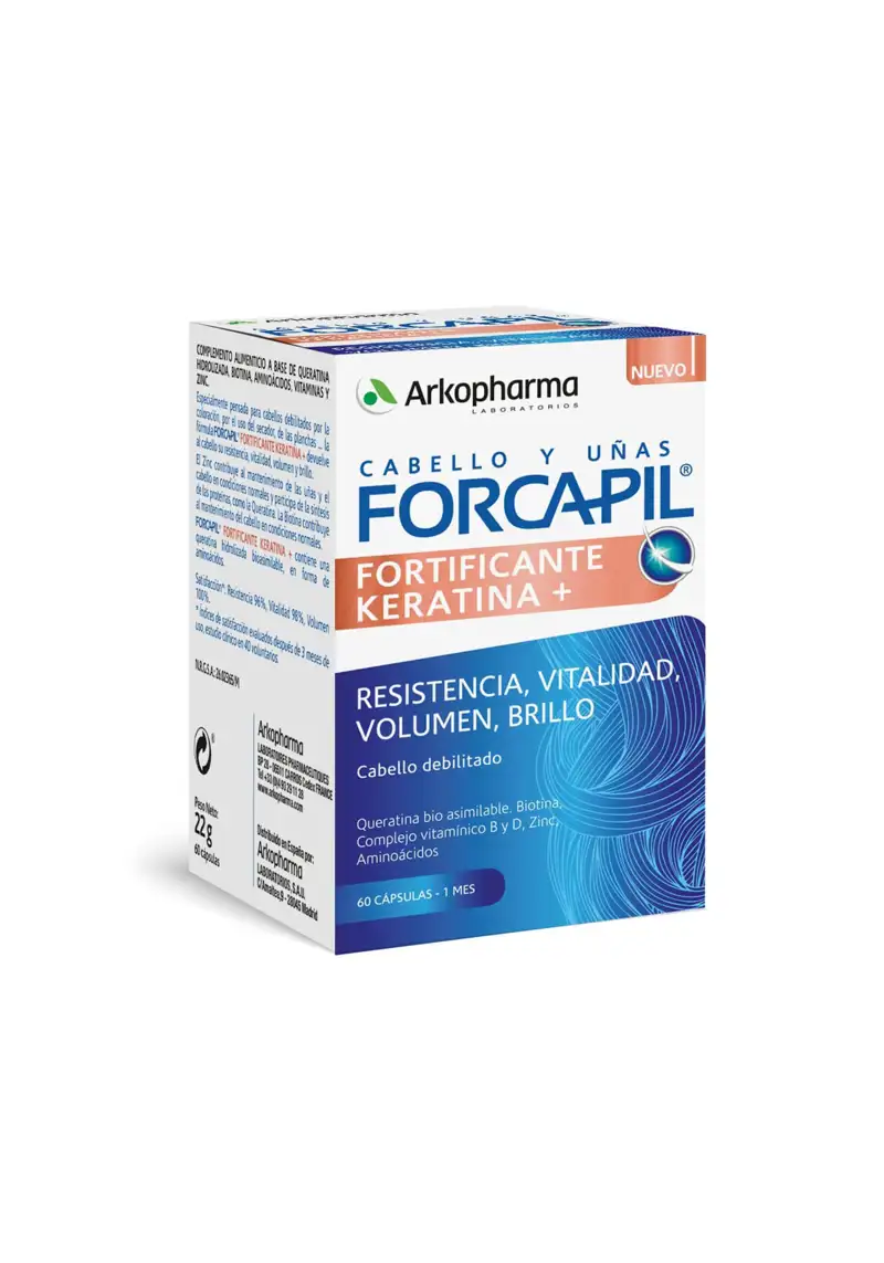 Complementos alimenticios vitaminas pelo Forcapil Fortificante Keratina+ 