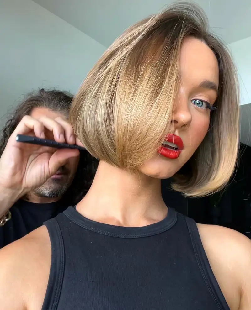 cortes de pelo corto fáciles de peinar 2025 curved bob