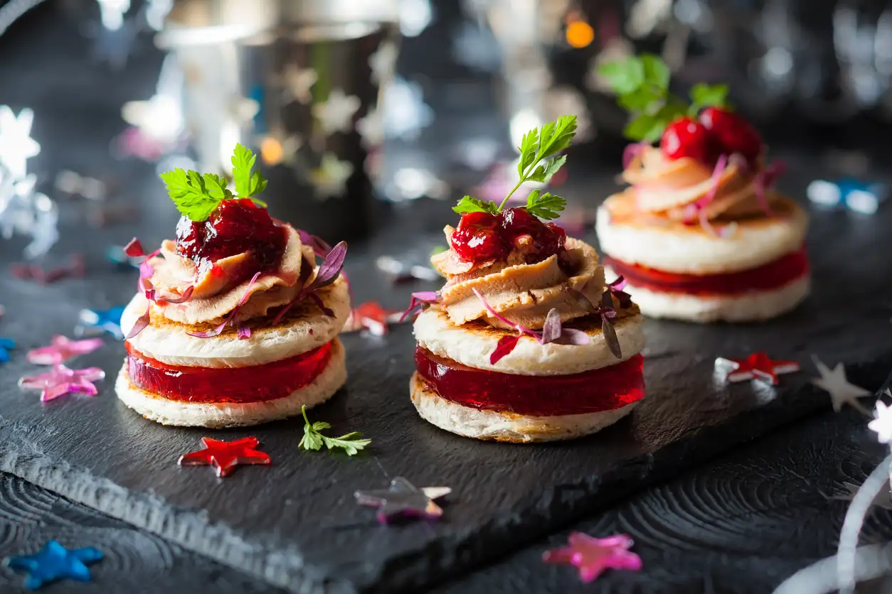 canapes navideños originales