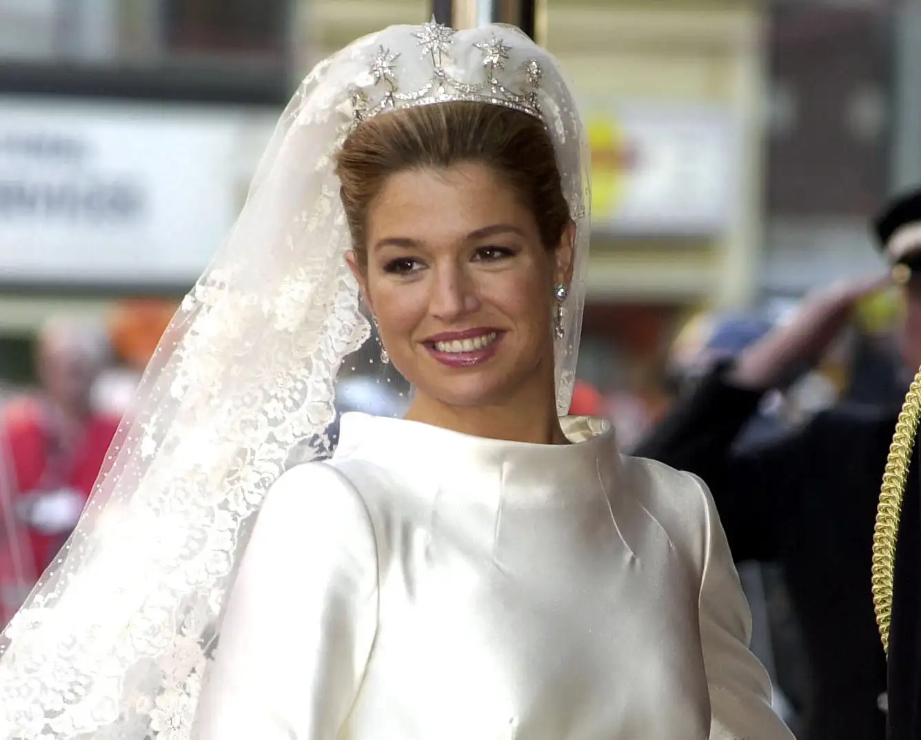 Máxima de Holanda en su boda en el 2002