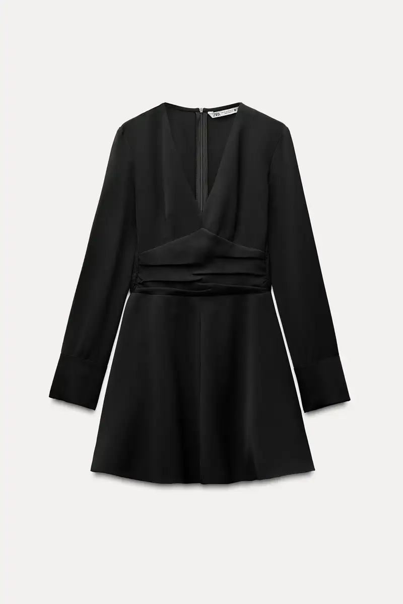 Vestidos negros de Zara crepe