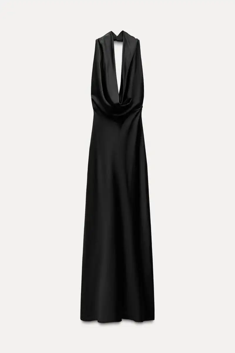 Vestidos negros de Zara Espalda descubierta