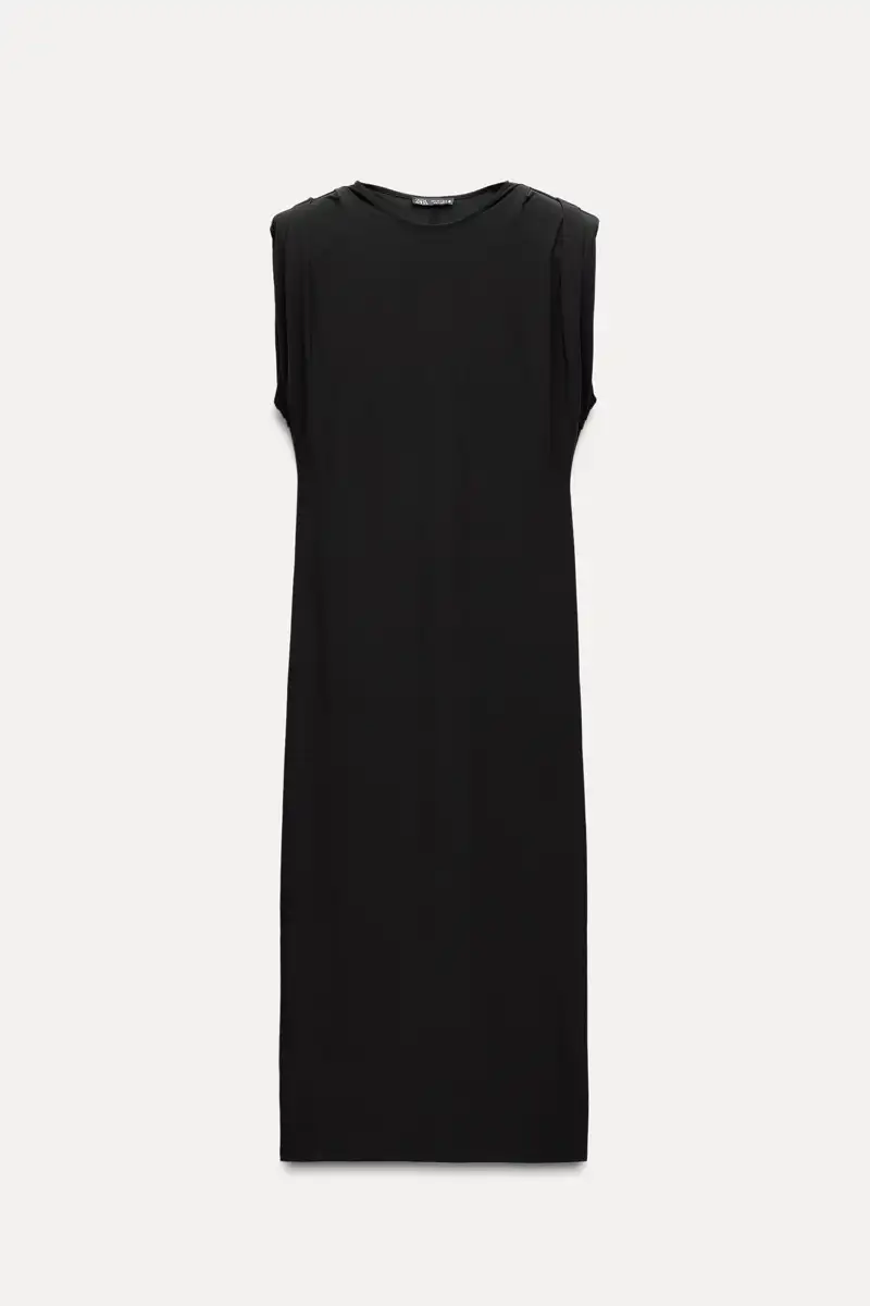 Vestidos negros de Zara Hombreras