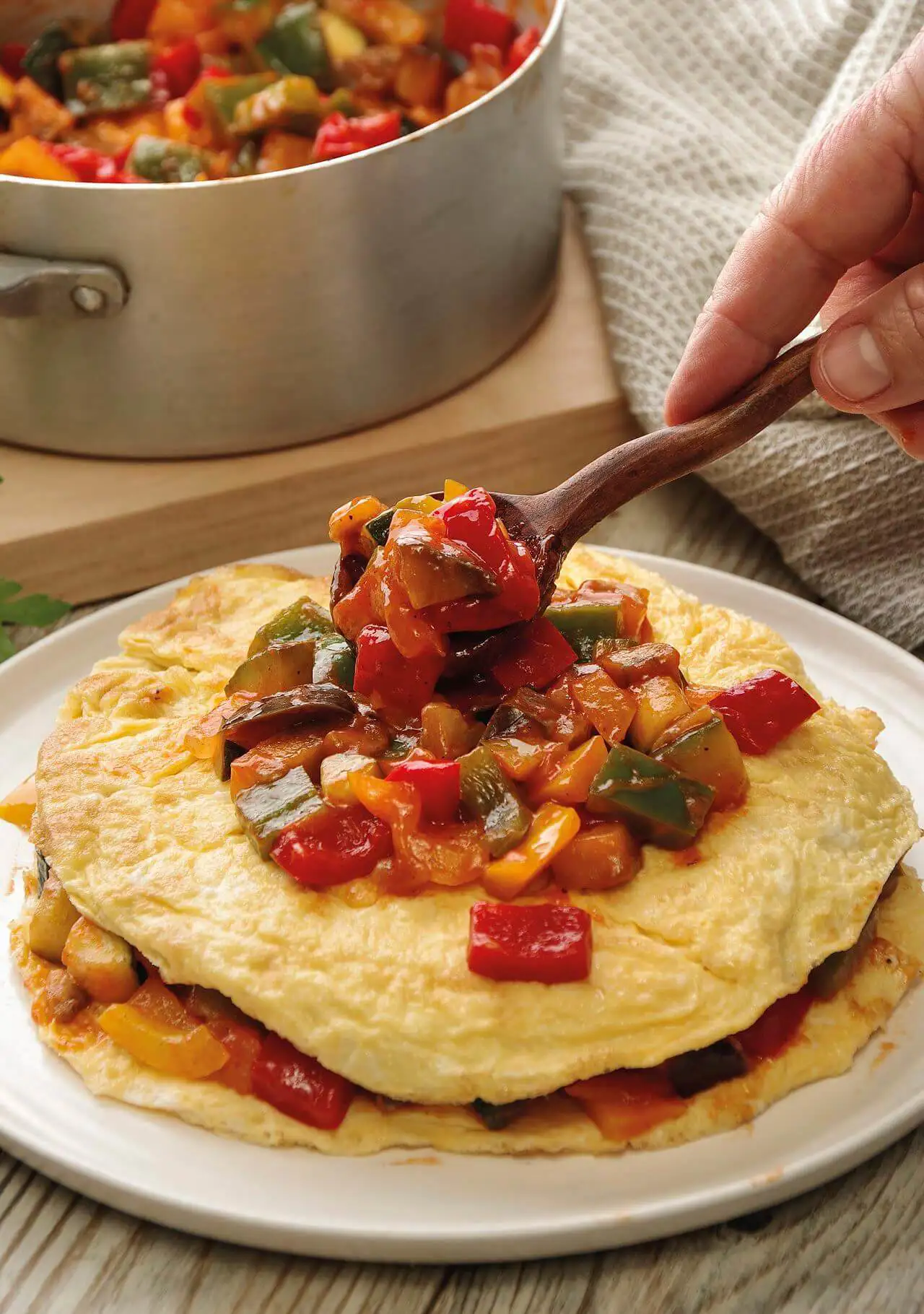 cenas congelar tortillas con pisto