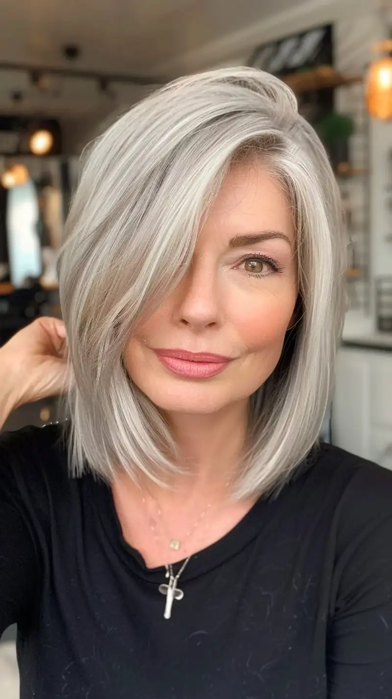 cortes de pelo corto para mujer de 60 cara redonda long bob 