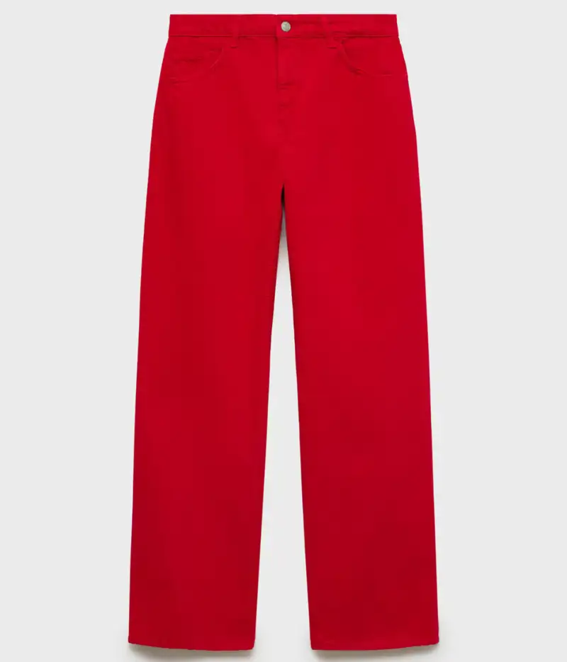 mango jeans rojos