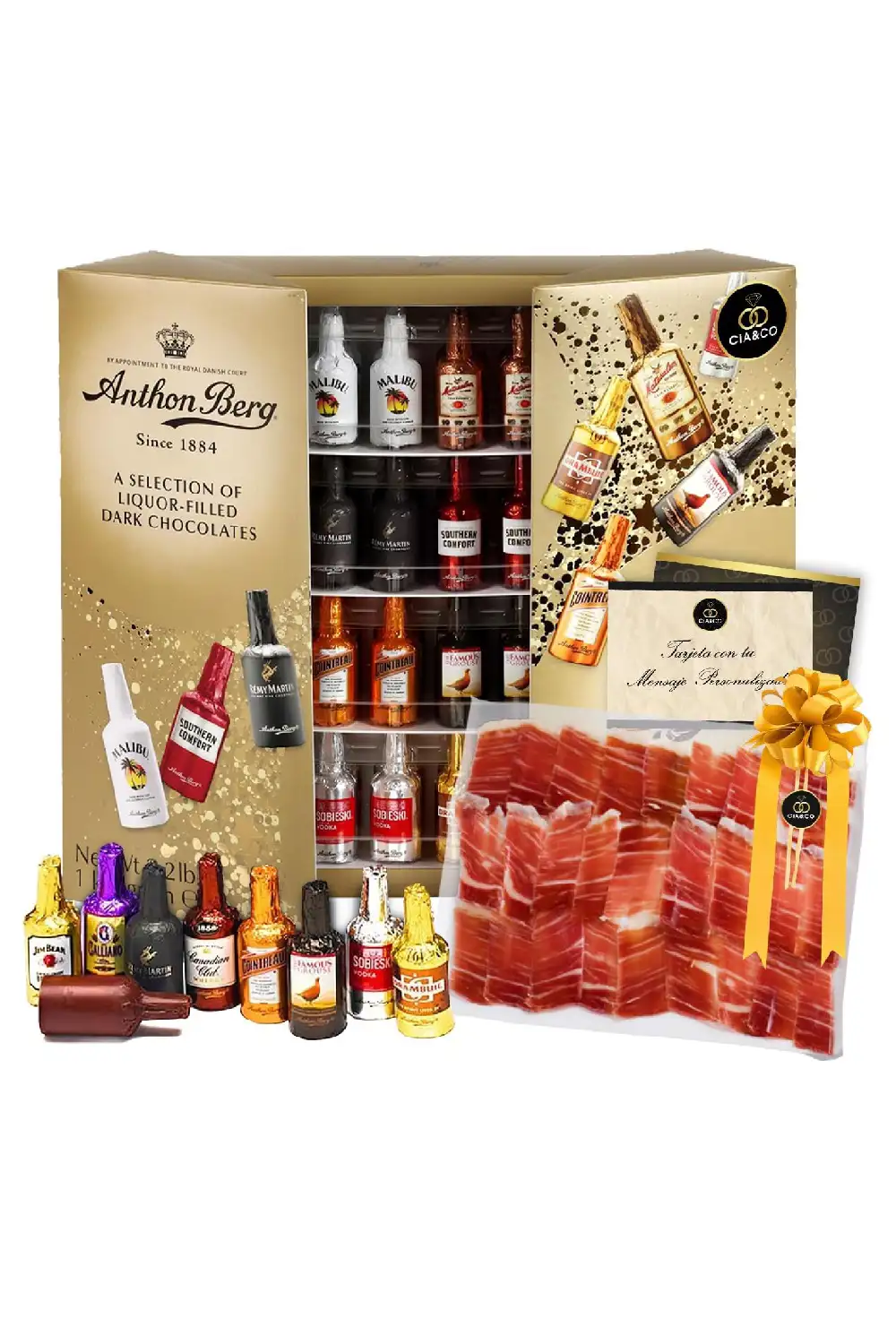 pack gourmet amazon prime boteliitas licor chocolate