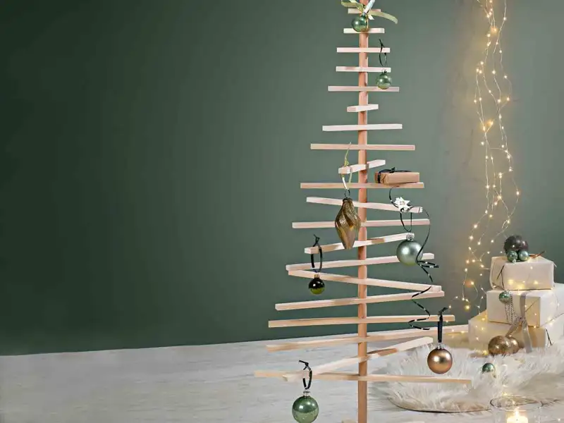 arbol de navidad madera lidl