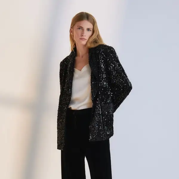 Blazer de mujer lentejuelas y terciopelo Woman