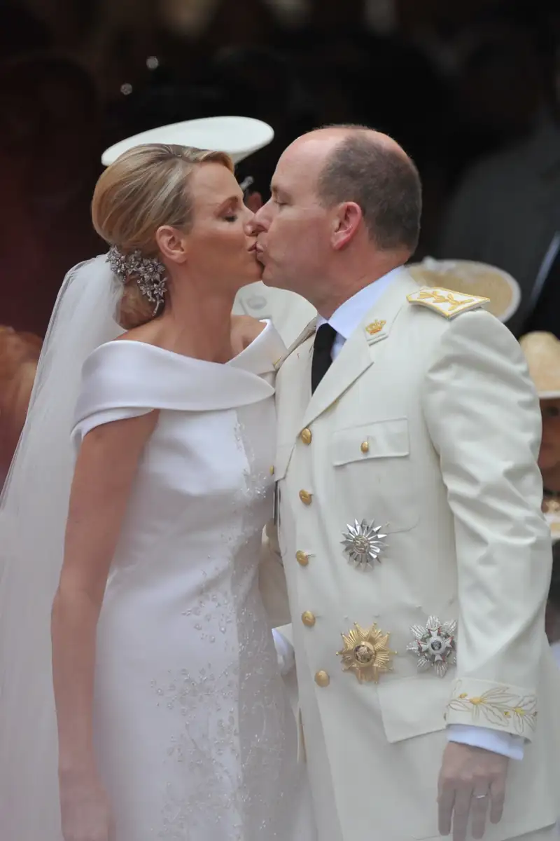 Charlene y Alberto en su boda