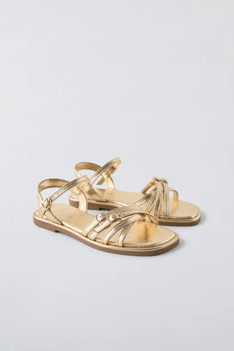 sandalias rebajas zara kids doradas