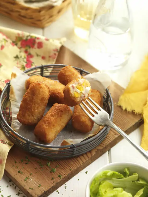 Croquetas de jamón y huevo