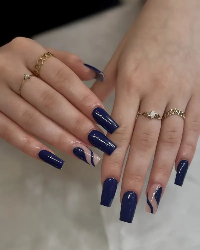 Uñas navy blue ideas elegantes y bonitas