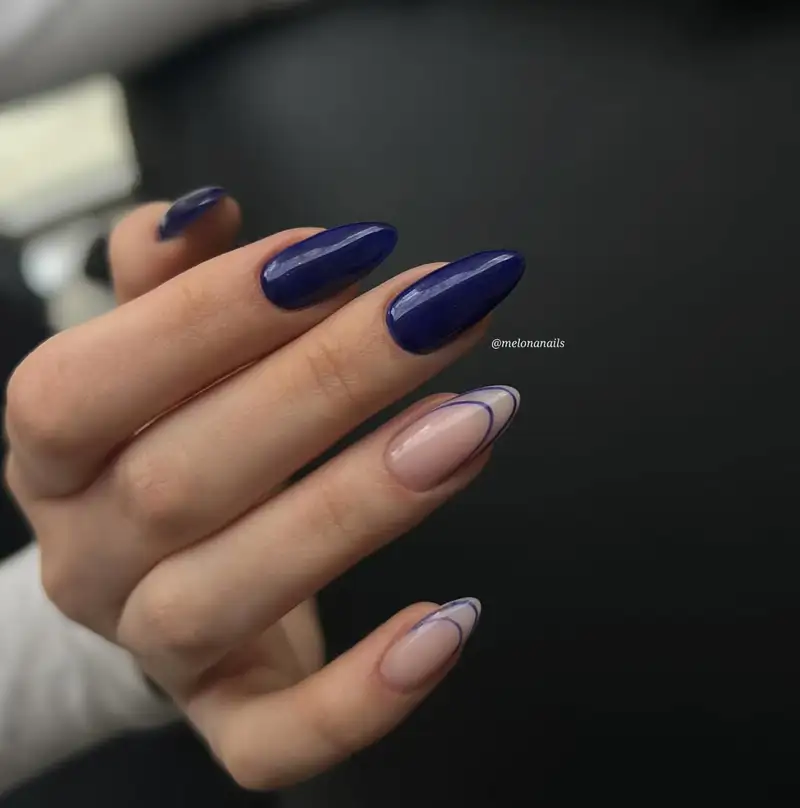 Uñas navy blue ideas elegantes y bonitas