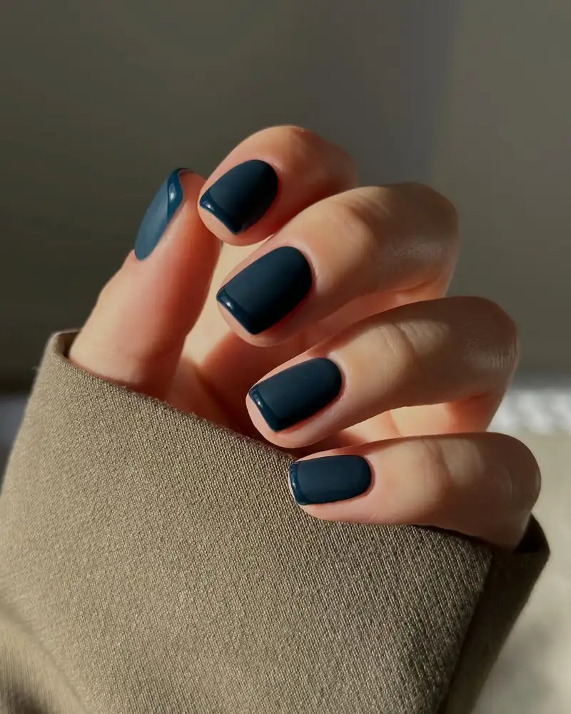 Uñas navy blue ideas elegantes