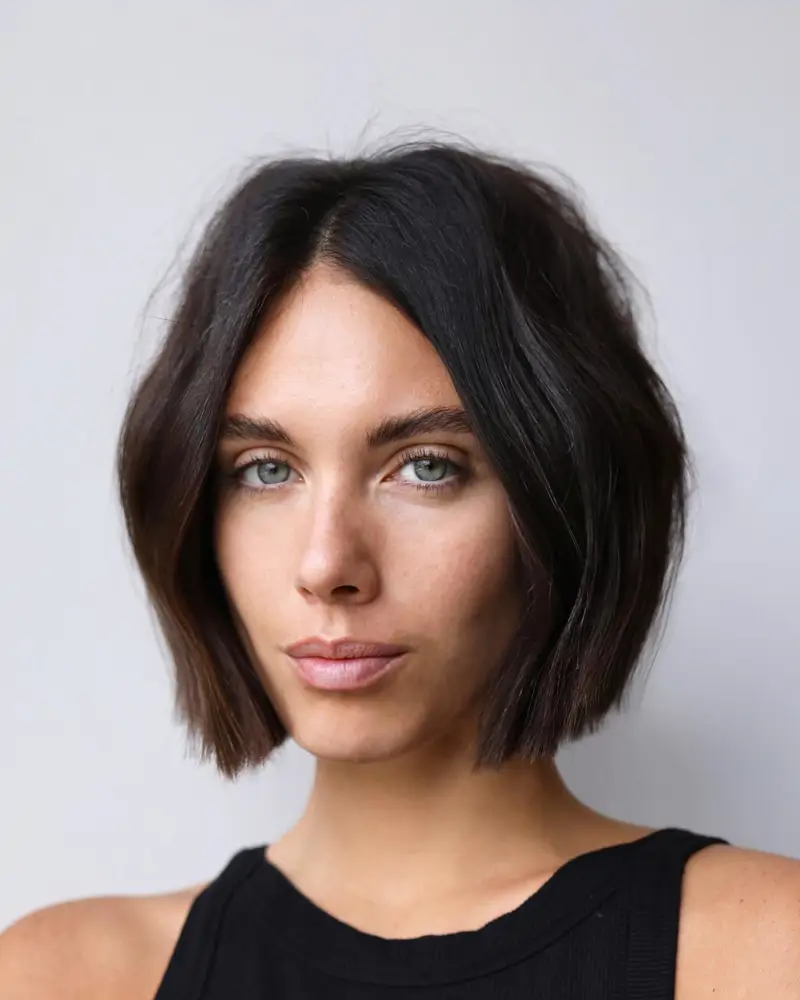 Cortes de pelo media melena pelo fino: blunt bob