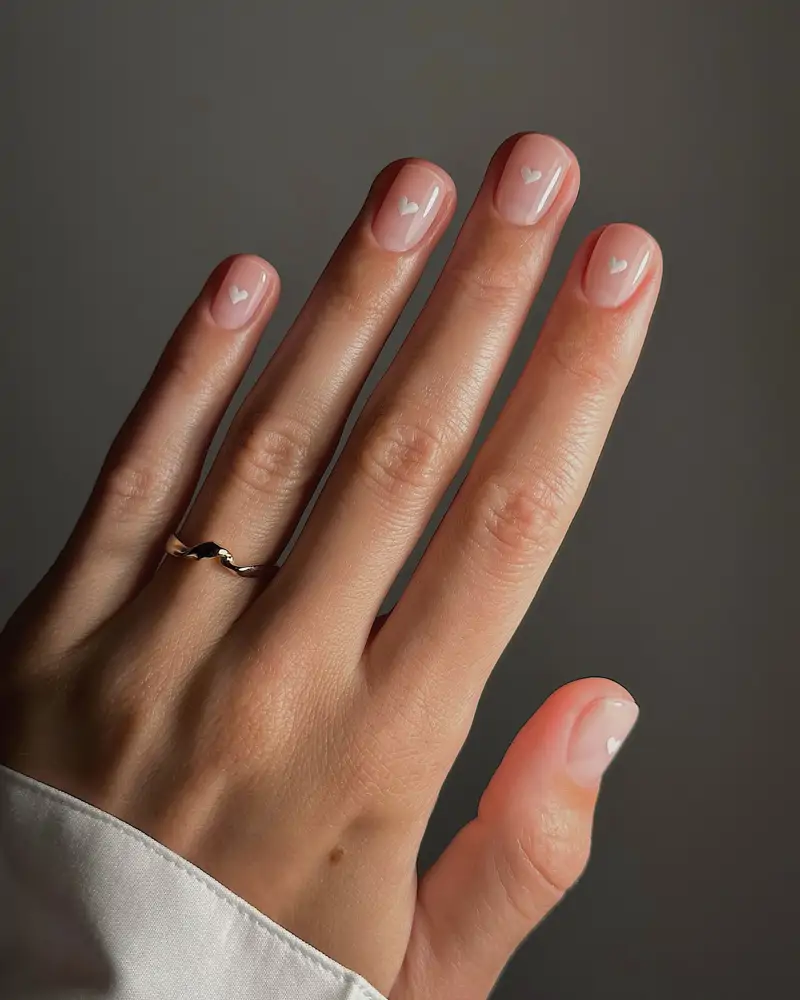 uñas blancas elegantes minimalistas