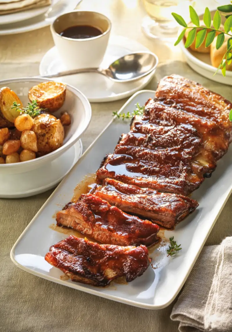 Costillas con patatas asadas