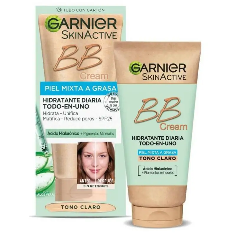 bases maquillaje piel grasa Garnier SkinActive BB Cream