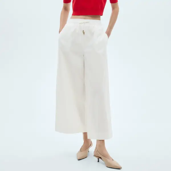 Pantalón culotte bolsillos