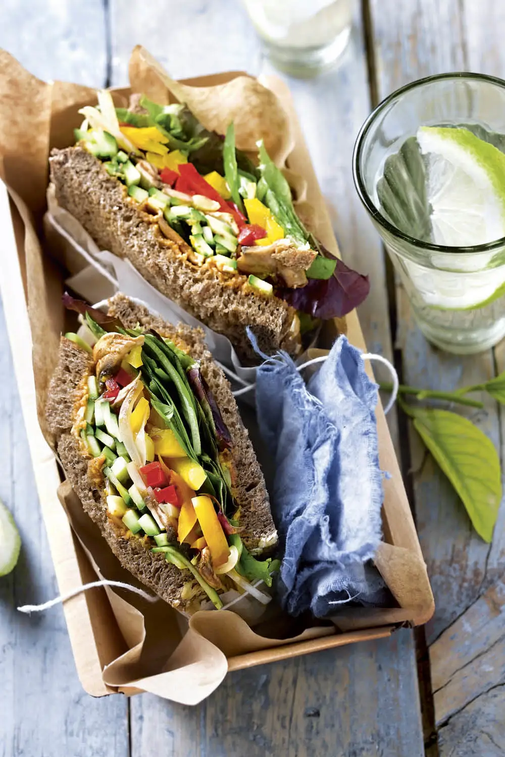 sándwich vegetal verduras