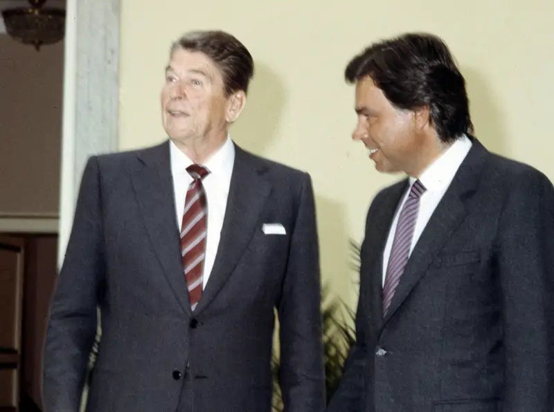 Ronald Reagan y Felipe González